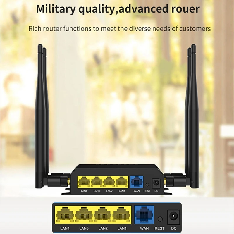 4G Wireless WIFI Router, Using MT7620A Powerful and Stable Performance, for Office, School, Shopping Mall US Plug
4G Wireless WIFI Router, Using MT7620A Powerful and Stable Performance, for Office, School, Shopping Mall US Plug