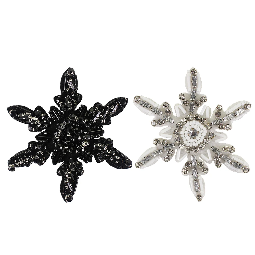 Handmade Snowflake Crystal Badges Beading Patches Sew on Applique for Beanies Brooches Badges for Craft Sewing 10 pieces
Handmade Snowflake Crystal Badges Beading Patches Sew on Applique for Beanies Brooches Badges for Craft Sewing 10 pieces