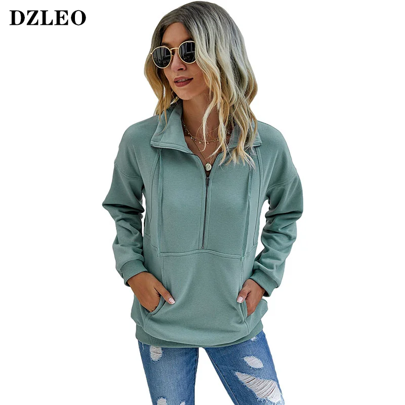 Dzleo Women Sweatshirts And Hoodies 2021 Solid Color Zipper Pullover Ladies Tops Hooded Sweatshirt Outwear With Pockets
Dzleo Women Sweatshirts And Hoodies 2021 Solid Color Zipper Pullover Ladies Tops Hooded Sweatshirt Outwear With Pockets