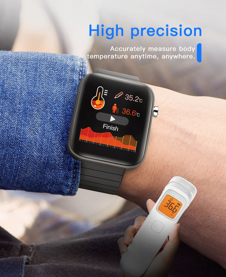 T68 Smart Watch Body Temperature Measure Heart Rate Blood Pressure Oxygen Monitoring Smart Wristband Sport Watch flashlight T98
T68 Smart Watch Body Temperature Measure Heart Rate Blood Pressure Oxygen Monitoring Smart Wristband Sport Watch flashlight T98
