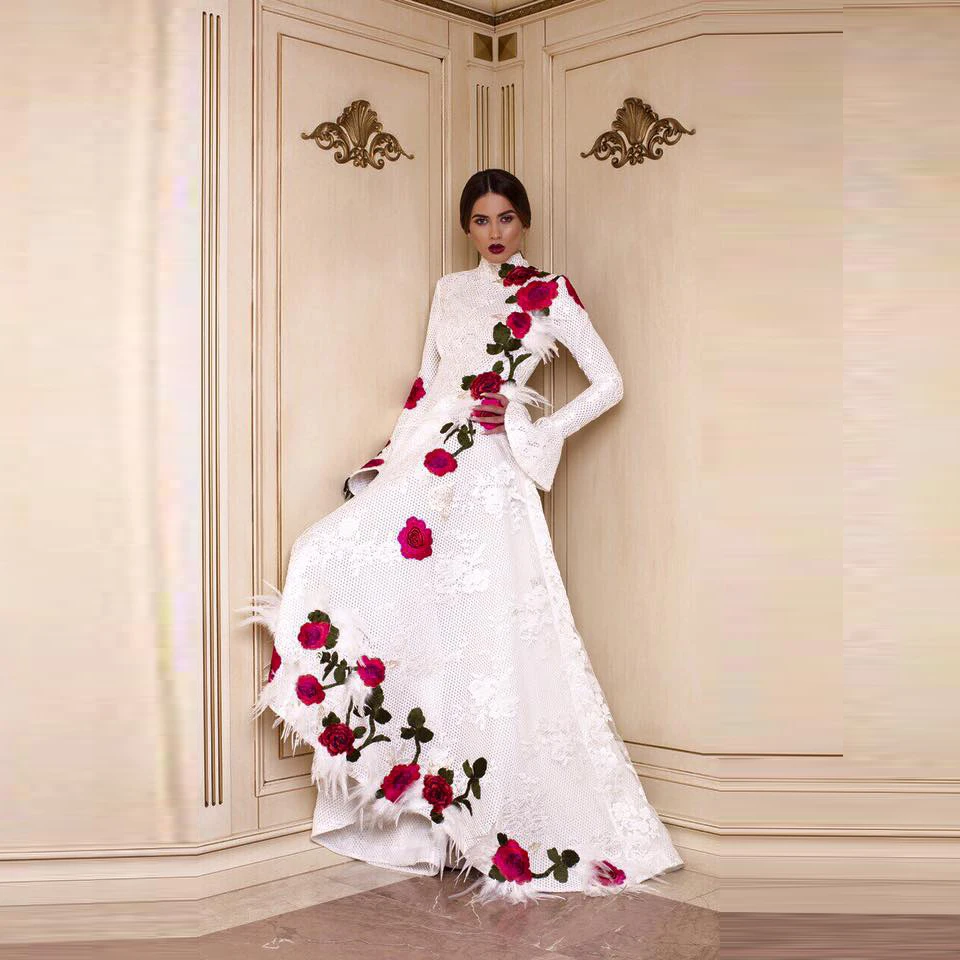 robe de mariee Luxury Wedding Dress vestido de noiva Rose Embroidery Bridal Dresses Feather High Neck Flare Sleeve Wedding Gown
robe de mariee Luxury Wedding Dress vestido de noiva Rose Embroidery Bridal Dresses Feather High Neck Flare Sleeve Wedding Gown