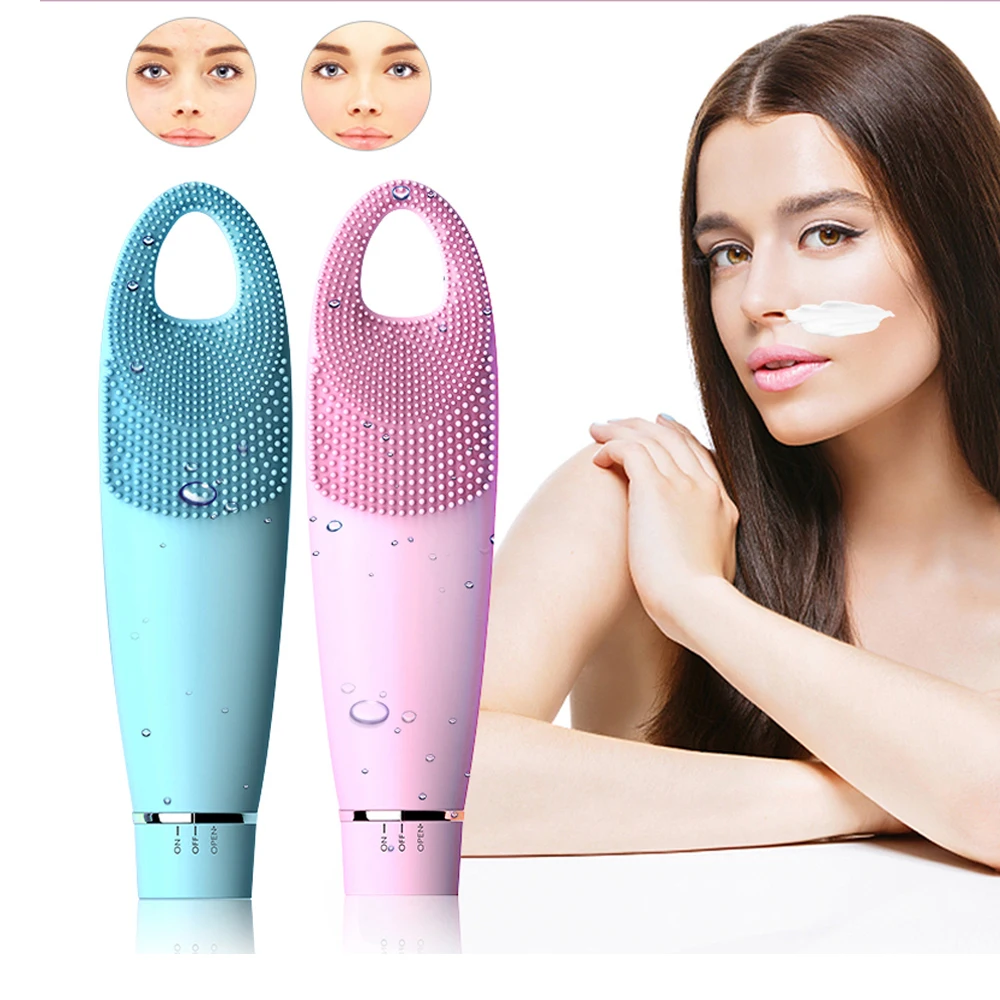 Electric Facial Cleansing Brush Silicone Sonic Vibration Mini Cleaner Deep Pore Cleaning Skin Eye Massager Face Care Tools 
Electric Facial Cleansing Brush Silicone Sonic Vibration Mini Cleaner Deep Pore Cleaning Skin Eye Massager Face Care Tools