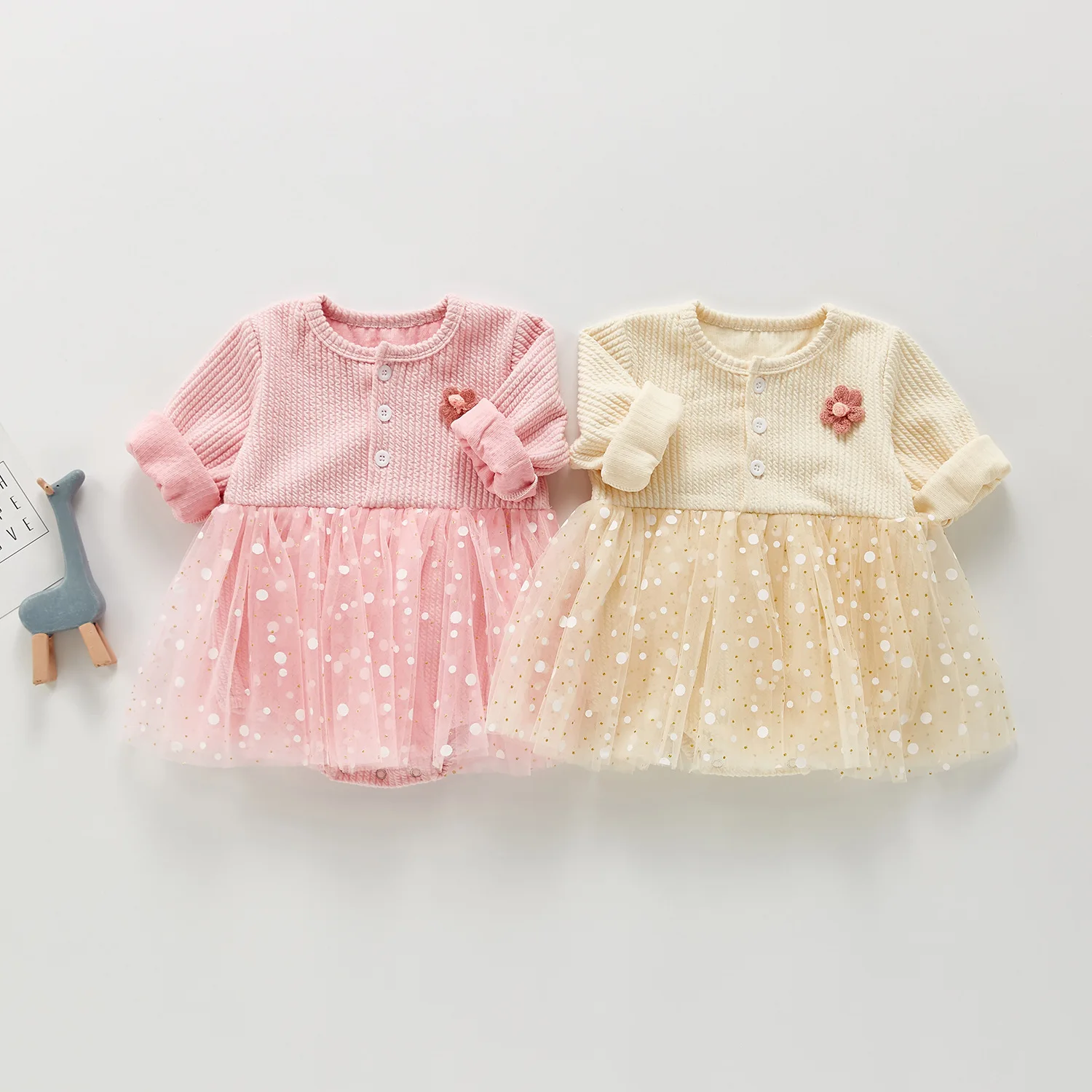 2021 Autumn New Baby Girl Long Sleeve Bodysuit With Mesh Dress For Baby Princess 1st Birthday Party Infant Girl Dress Clothes
2021 Autumn New Baby Girl Long Sleeve Bodysuit With Mesh Dress For Baby Princess 1st Birthday Party Infant Girl Dress Clothes