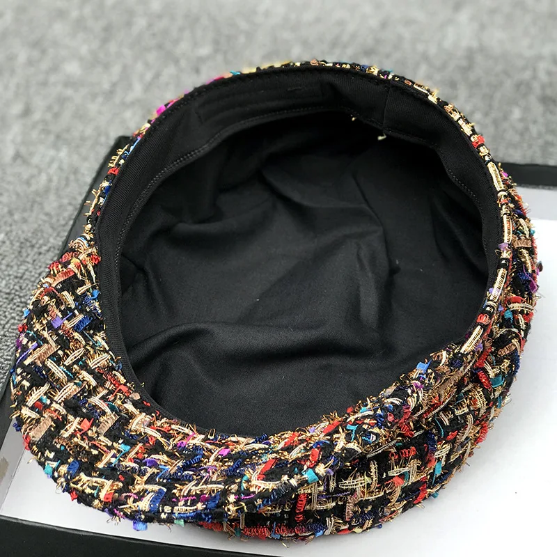France Design Autumn Plaid Metal Chain Bee Lady Octagonal Hat Women Leisure Visors Cap Polyester Decorate Casual Spring 2021 #47
France Design Autumn Plaid Metal Chain Bee Lady Octagonal Hat Women Leisure Visors Cap Polyester Decorate Casual Spring 2021 #47