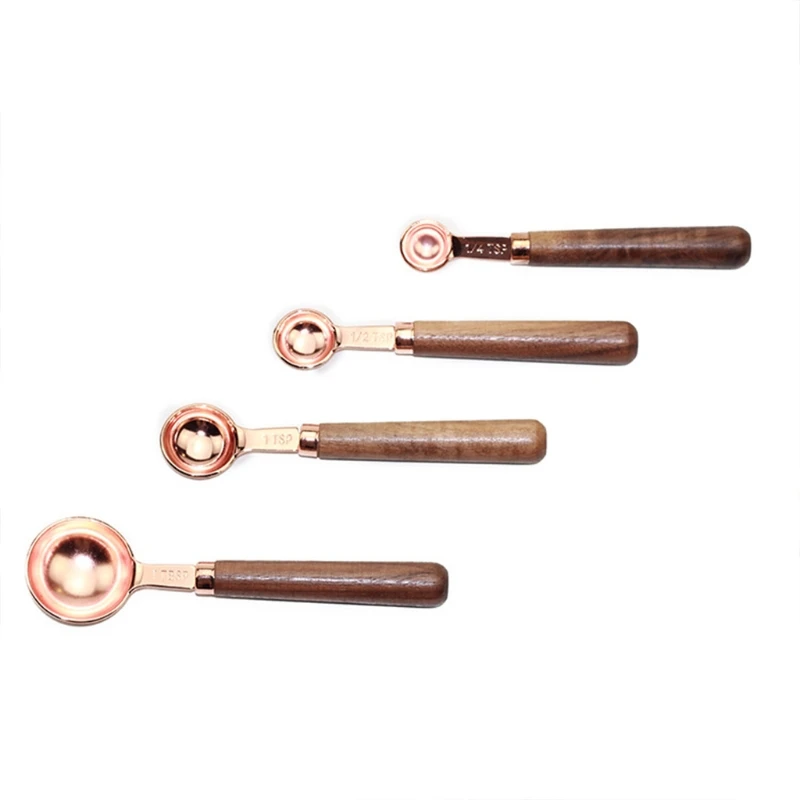 634E 4 Pcs/Set Measuring Spoons Walnut Handle Stainless Steel Metal Heavy Duty Scoop
634E 4 Pcs/Set Measuring Spoons Walnut Handle Stainless Steel Metal Heavy Duty Scoop