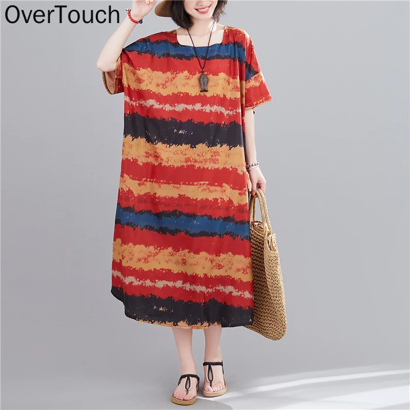 Plus Size Women Summer Dress Print Bohemian Beach Sundress Maxi Dress Loose Casual Long Dress Oversized Clothing 2021 
Plus Size Women Summer Dress Print Bohemian Beach Sundress Maxi Dress Loose Casual Long Dress Oversized Clothing 2021