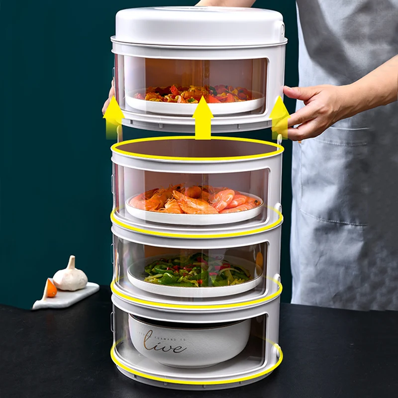 Newly Transparent Plastic Dustproof Insulation Food Cover Fresh-keeping Cover with Sliding Door Household HG996 
Newly Transparent Plastic Dustproof Insulation Food Cover Fresh-keeping Cover with Sliding Door Household HG996