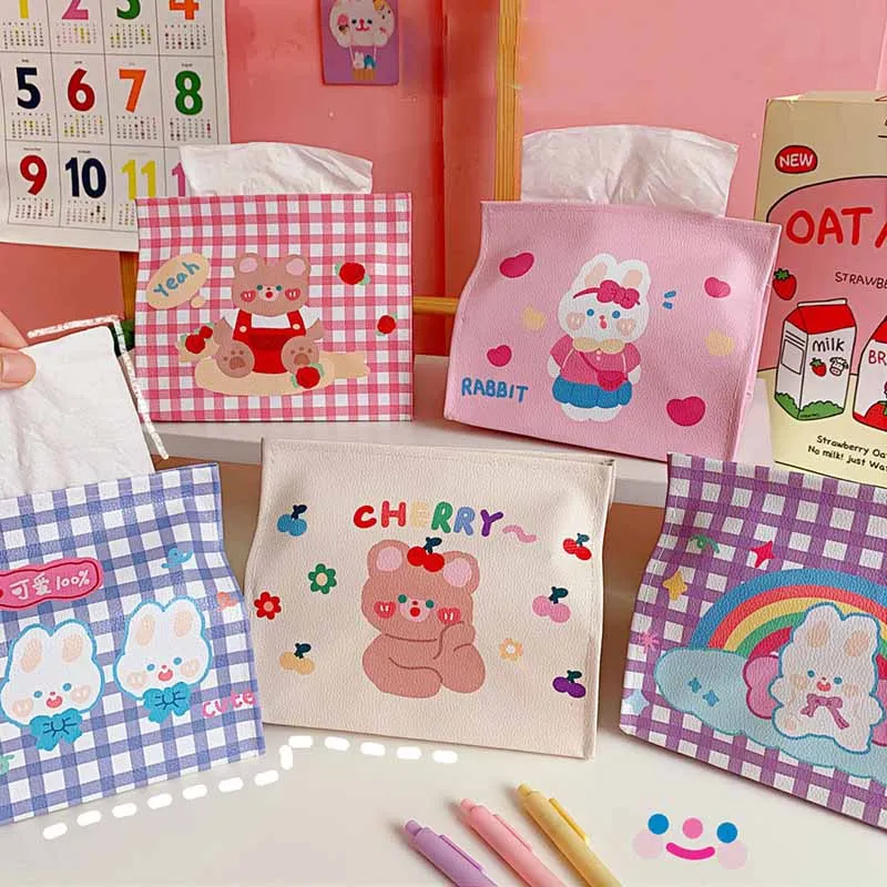 Cute Cartoon Tissue Cases Waterproof PU Tissue Box For Car Girls Pumping box Home Living Room Bedroom Kitchen Household Supplies
Cute Cartoon Tissue Cases Waterproof PU Tissue Box For Car Girls Pumping box Home Living Room Bedroom Kitchen Household Supplies