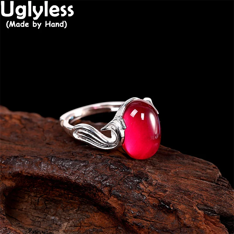 Uglyless Beautiful Semi-precious Stones Transparent Corundum Rings for Women Glossy 925 Sterling Silver Peacock Flowers Rings
Uglyless Beautiful Semi-precious Stones Transparent Corundum Rings for Women Glossy 925 Sterling Silver Peacock Flowers Rings