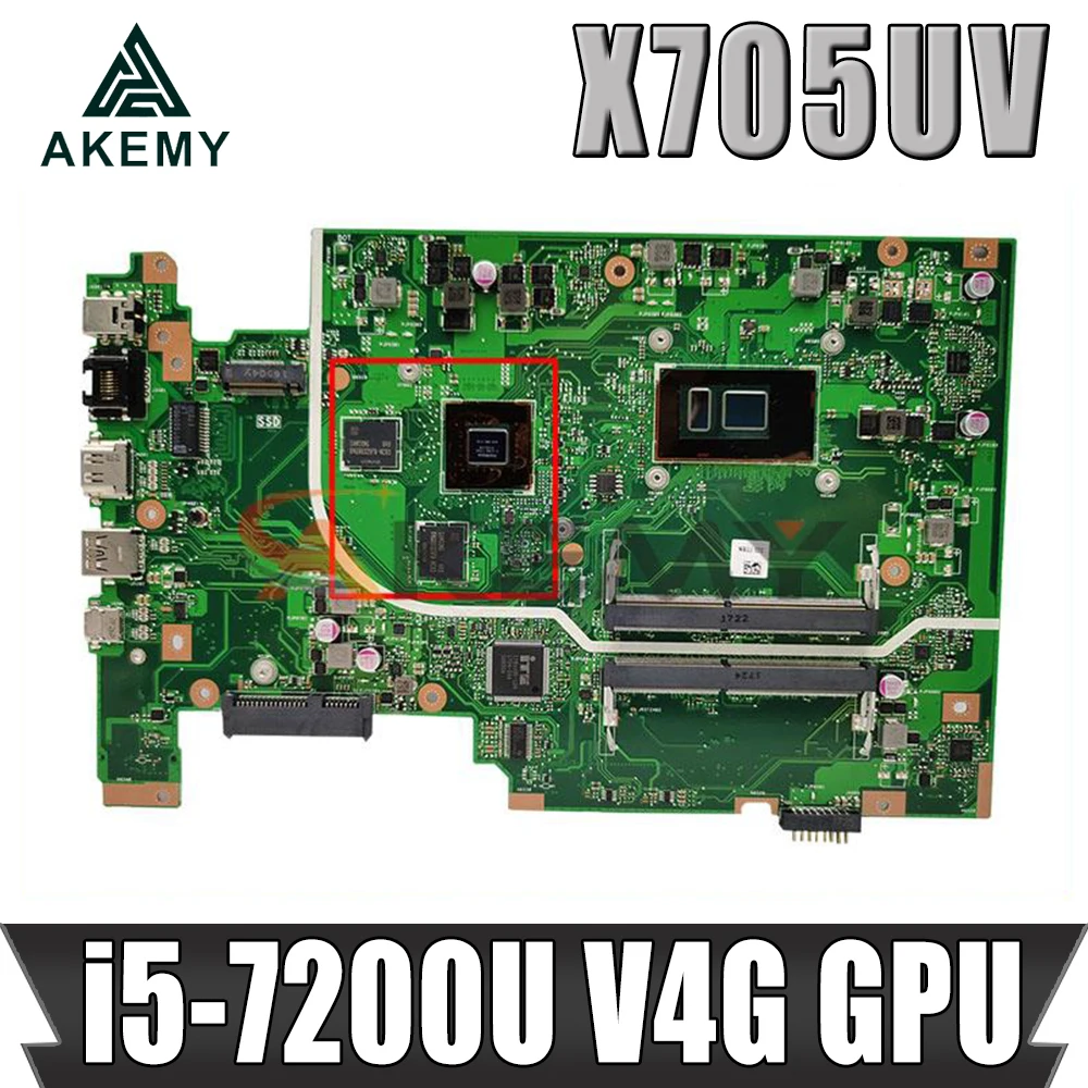 Материнская плата для ноутбука X705UV MB i5-7200U V4G GPU X705UVR X705UQ X705UB X705UN X705U
Материнская плата для ноутбука X705UV MB i5-7200U V4G GPU X705UVR X705UQ X705UB X705UN X705U