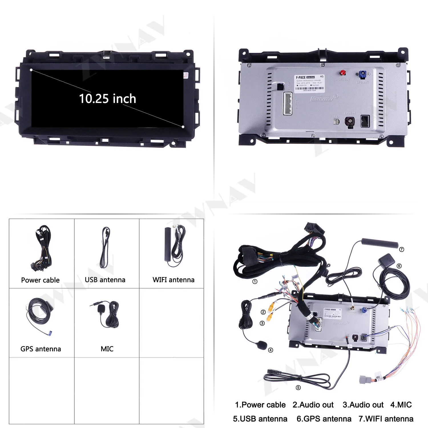 4+64G Android 9.0 Car Multimedia DVD Player For Jaguar F-PACE 2016-2018 Car GPS Audio Radio Stereo Head Unit 
4+64G Android 9.0 Car Multimedia DVD Player For Jaguar F-PACE 2016-2018 Car GPS Audio Radio Stereo Head Unit