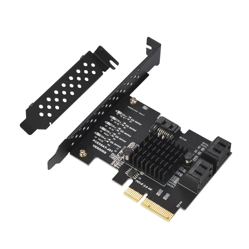 Add On Cards PCI-E SATA PCI Express SATA 3 Controller PCIE SATA HUB 5 Port SATA3 6Gbps Adapter + Low Profile Bracket for Desktop
Add On Cards PCI-E SATA PCI Express SATA 3 Controller PCIE SATA HUB 5 Port SATA3 6Gbps Adapter + Low Profile Bracket for Desktop