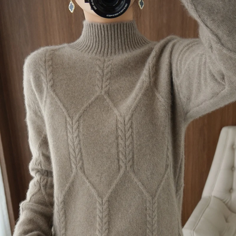 TAILOR SHEEP 100% Pure Wool Sweater Women Pullover 2021 Winter New Turtleneck Thicken Warm Soft Knitted Pullover Female Jumper
TAILOR SHEEP 100% Pure Wool Sweater Women Pullover 2021 Winter New Turtleneck Thicken Warm Soft Knitted Pullover Female Jumper