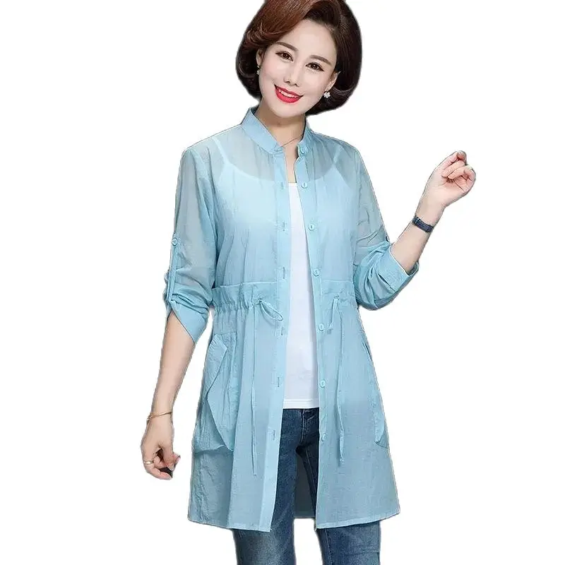 Middle-Aged Elderly Mother Long Women's Sun Protection Clothing 2021 New Summer Thin Long Sleeve Single-Breasted Ladies Jacket
Middle-Aged Elderly Mother Long Women's Sun Protection Clothing 2021 New Summer Thin Long Sleeve Single-Breasted Ladies Jacket