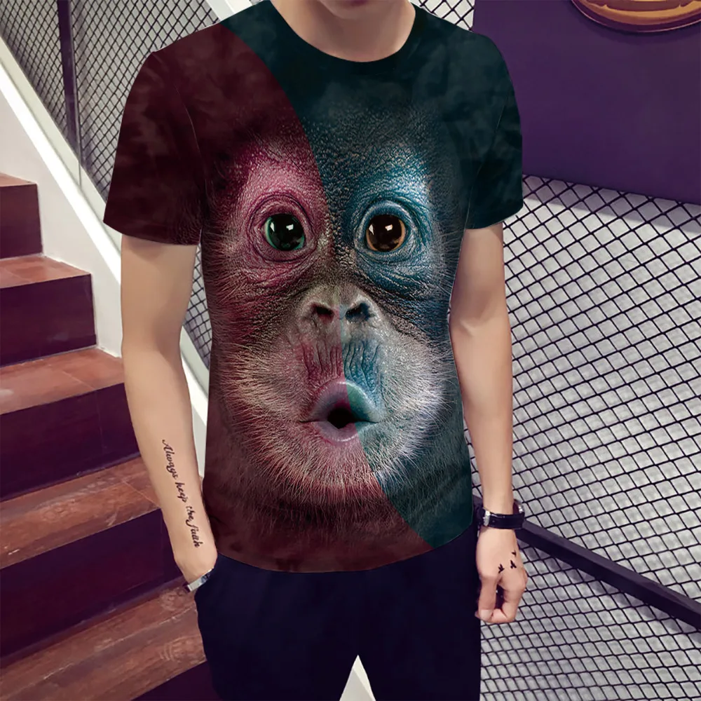 Men T-shirts Monkey Face 3D Printed Short Sleeve T-shirt Funny Tshirt 2021 Summer O-neck Casual Male Tees Tops Man Tshirts
Men T-shirts Monkey Face 3D Printed Short Sleeve T-shirt Funny Tshirt 2021 Summer O-neck Casual Male Tees Tops Man Tshirts