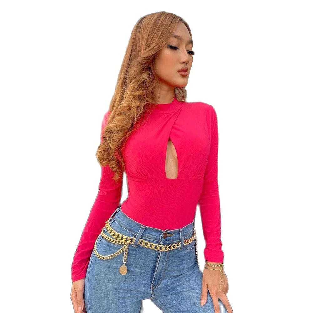 Hollow Out Solid Color Sexy Women Bodysuit Long Sleeve High Waist Folds Lady Skinny Backless Jumpsuit Fashion Casual Streetwear
Hollow Out Solid Color Sexy Women Bodysuit Long Sleeve High Waist Folds Lady Skinny Backless Jumpsuit Fashion Casual Streetwear