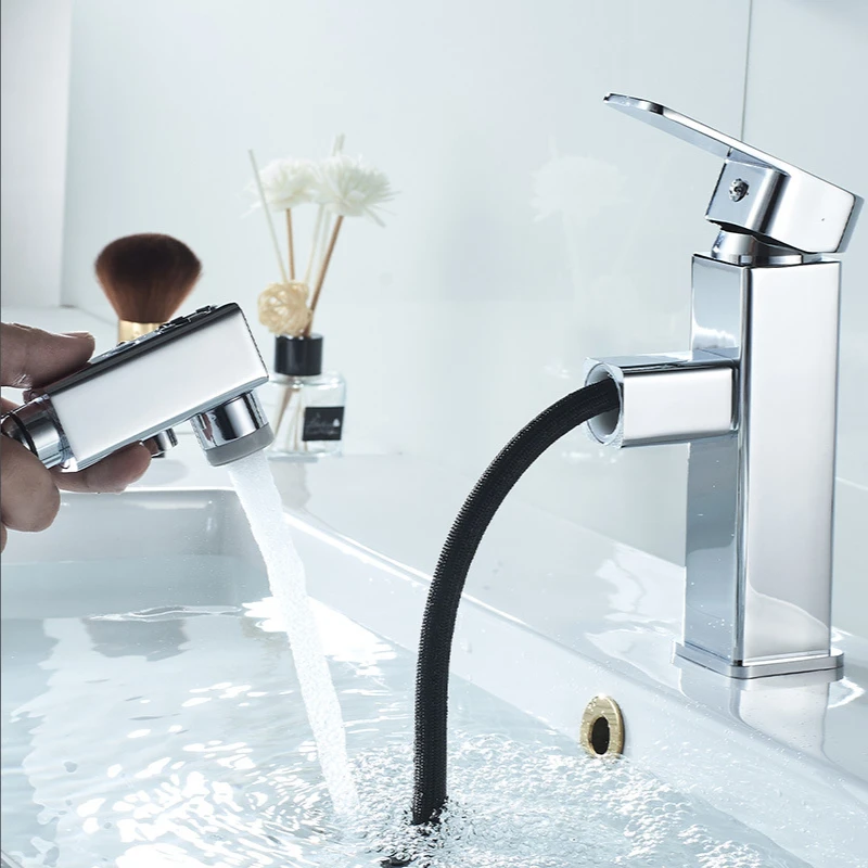 Black All Copper Pull-out Hot and Cold Faucet Toilet Desk Basin Wash Basin Faucet Wire Drawing
Black All Copper Pull-out Hot and Cold Faucet Toilet Desk Basin Wash Basin Faucet Wire Drawing