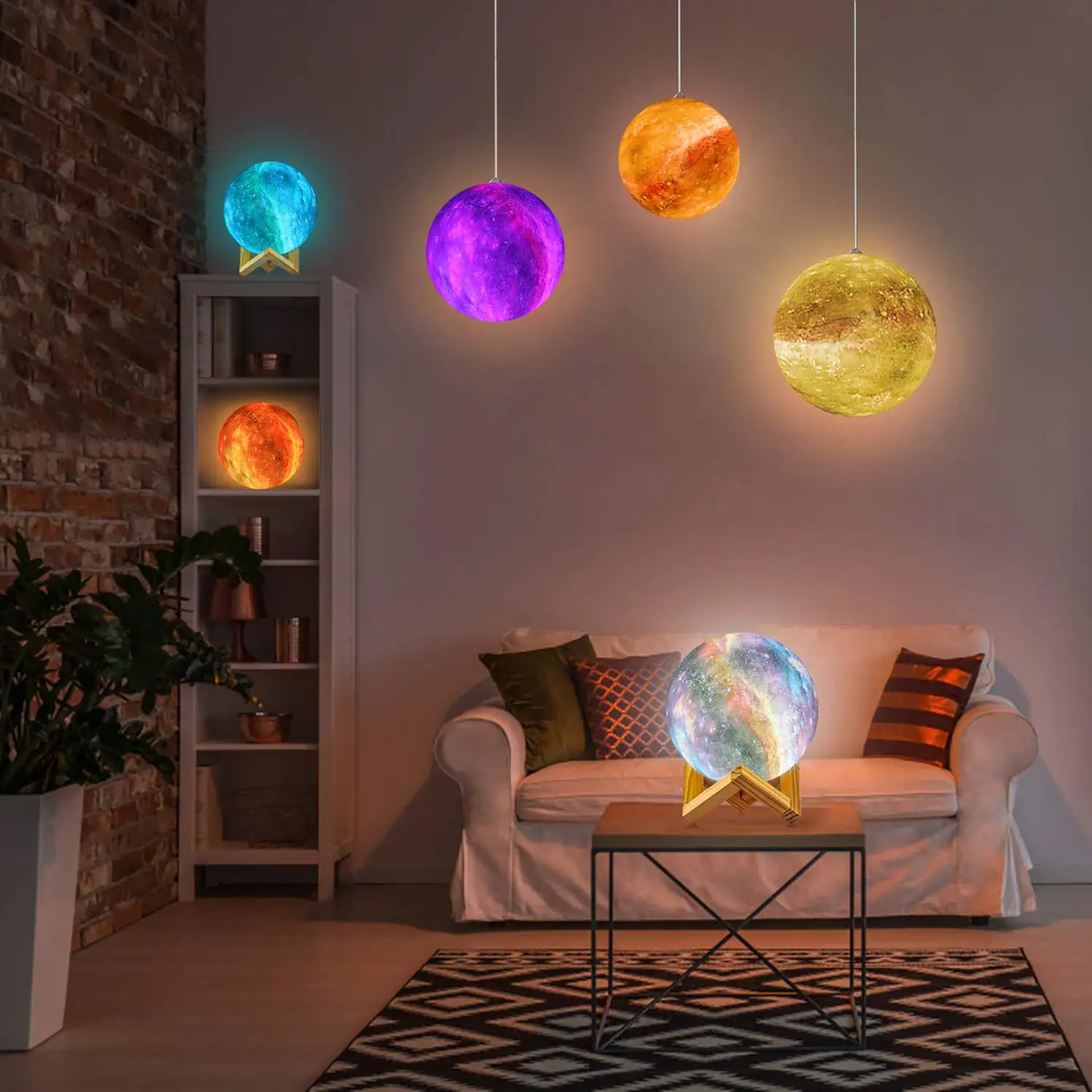 Moon Lamp 16 Colors Galaxy Light 3D Printing Starry Moon Night Light with Stand/Time Set/Touch/Remote Control/USB Rechargeable
Moon Lamp 16 Colors Galaxy Light 3D Printing Starry Moon Night Light with Stand/Time Set/Touch/Remote Control/USB Rechargeable