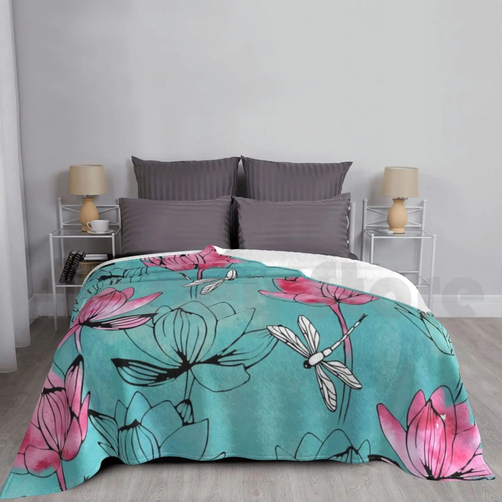 Waterlily Dragonfly Blanket Super Soft Warm Light Thin Lotus Flower Waterlily Dragonfly Floral Nature Watercolor Turquoise
Waterlily Dragonfly Blanket Super Soft Warm Light Thin Lotus Flower Waterlily Dragonfly Floral Nature Watercolor Turquoise