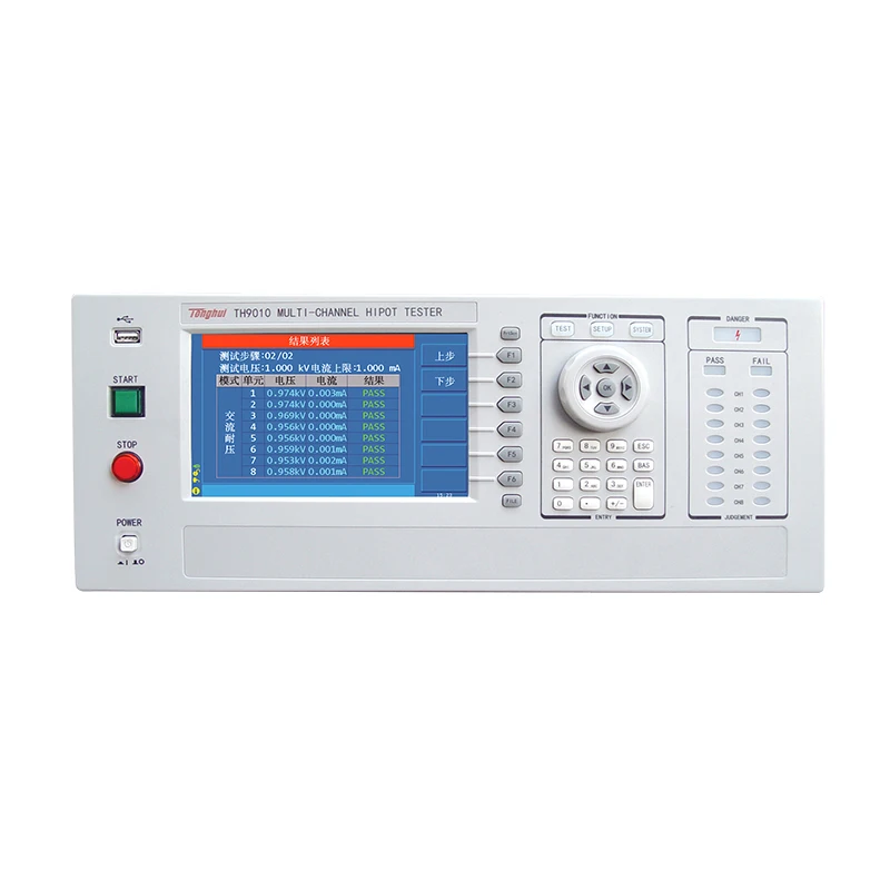 TH9010 Parallel 8-channel Hipot Tester with AC 0-5000V DC 0-6000V 
TH9010 Parallel 8-channel Hipot Tester with AC 0-5000V DC 0-6000V