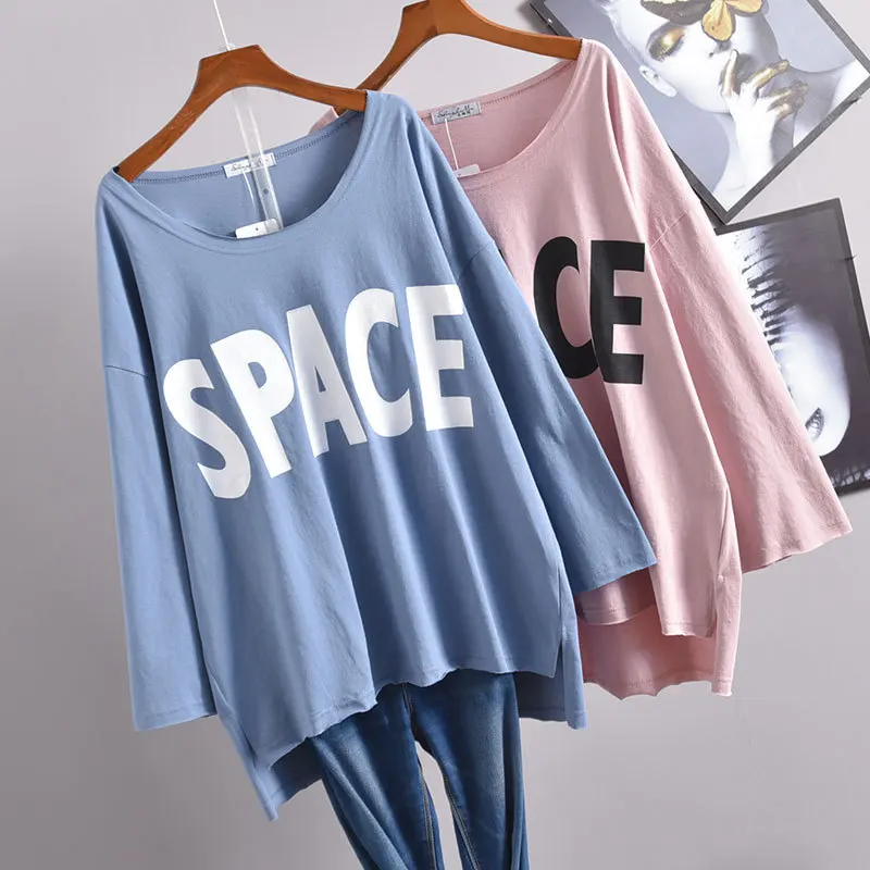 2020Summer New Korean Loose Slim Long Sleeved T-shirt Simple Solid Color Letters Cotton Casual All-match Women Top Free Shipping
2020Summer New Korean Loose Slim Long Sleeved T-shirt Simple Solid Color Letters Cotton Casual All-match Women Top Free Shipping