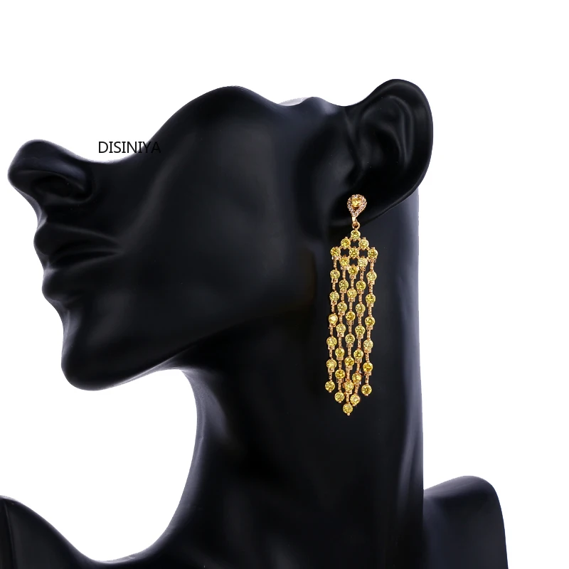 Luxury 3 Colors Long Earrings for Women Drop AAA Clear Cubic Zirconia Tassel Earrings Wedding Party Gift 
Luxury 3 Colors Long Earrings for Women Drop AAA Clear Cubic Zirconia Tassel Earrings Wedding Party Gift