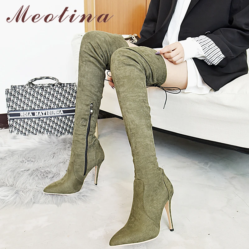 Женские сапоги выше колена Meotina, сапоги на тонком очень высоком каблуке, с острым носком, на молнии, с леопардовым принтом, зимние сапоги на ш...
Женские сапоги выше колена Meotina, сапоги на тонком очень высоком каблуке, с острым носком, на молнии, с леопардовым принтом, зимние сапоги на ш...