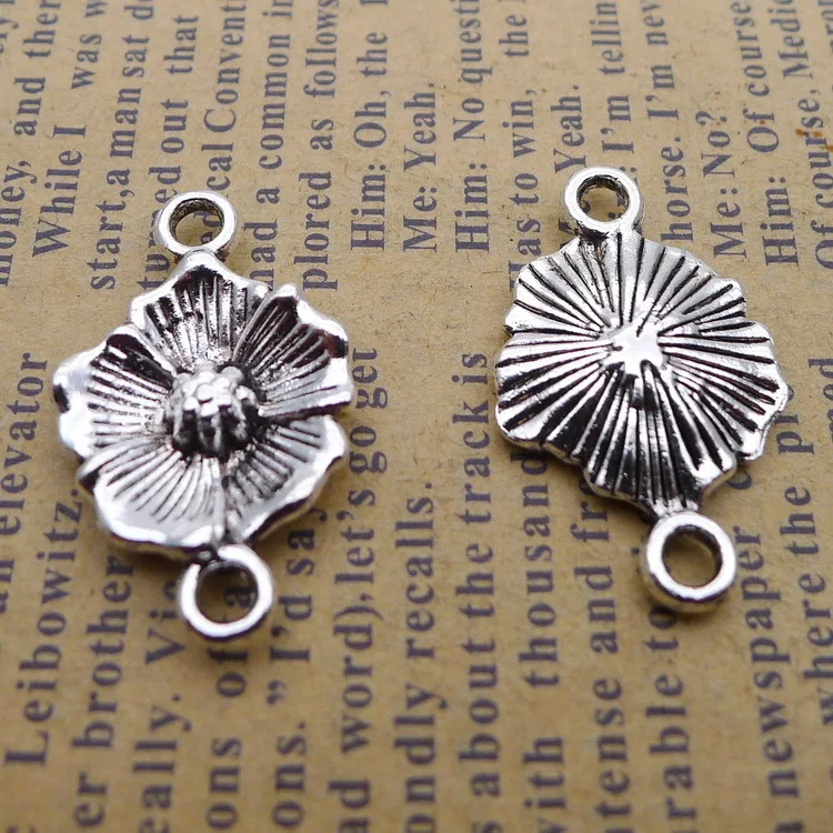 Supplies For Jewelry Making Rose Connector Antique Silver Color 15x24mm 10 Pieces
Supplies For Jewelry Making Rose Connector Antique Silver Color 15x24mm 10 Pieces