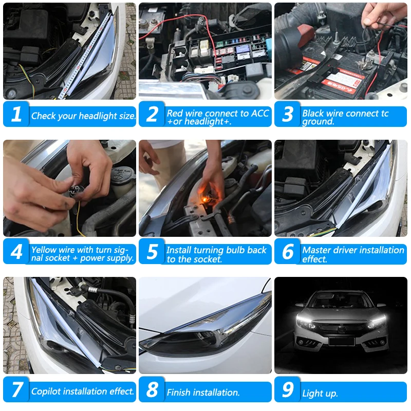 2x 45/60cm Car LED Flexible White Daytime Running Light Strip For Ford Focus Fiesta Ranger Suzuki Grand Vitara SX4 Swift
2x 45/60cm Car LED Flexible White Daytime Running Light Strip For Ford Focus Fiesta Ranger Suzuki Grand Vitara SX4 Swift