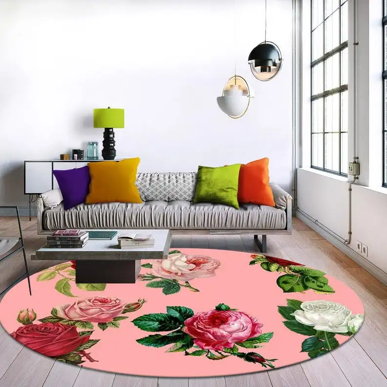 Flower Round Rug, Rose Flower Patterned Rug,Personalized Gift,Room Decoration,Flowers,Floral Carpet
Flower Round Rug, Rose Flower Patterned Rug,Personalized Gift,Room Decoration,Flowers,Floral Carpet