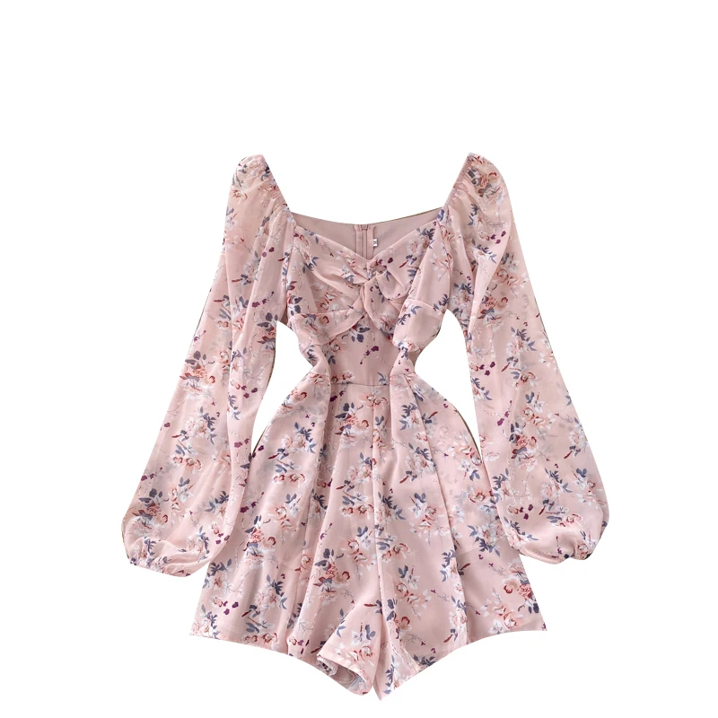 Women's Korean floral print jumpsuit, v Neck, powder puff sleeves, jumpsuit, Bohemian Floral print, holiday, wide legs, shorts
Women's Korean floral print jumpsuit, v Neck, powder puff sleeves, jumpsuit, Bohemian Floral print, holiday, wide legs, shorts