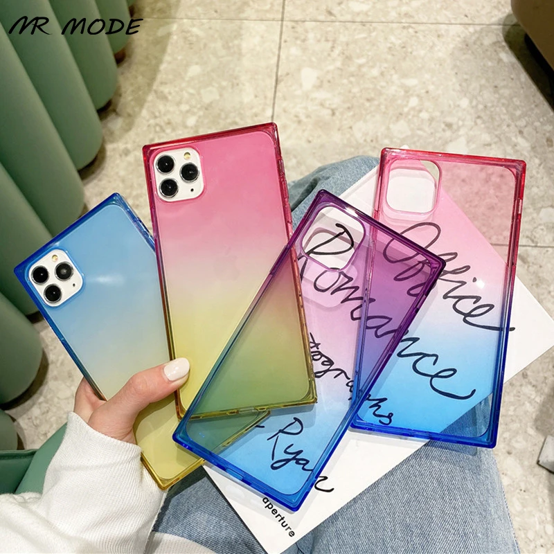 Square Gradient Phone Case For iPhone 12 Mini 11 Pro MAX X XR XS Max 8 7 6 6s Plus Luxury Anti-fall Transparent Soft Cover Shell
Square Gradient Phone Case For iPhone 12 Mini 11 Pro MAX X XR XS Max 8 7 6 6s Plus Luxury Anti-fall Transparent Soft Cover Shell
