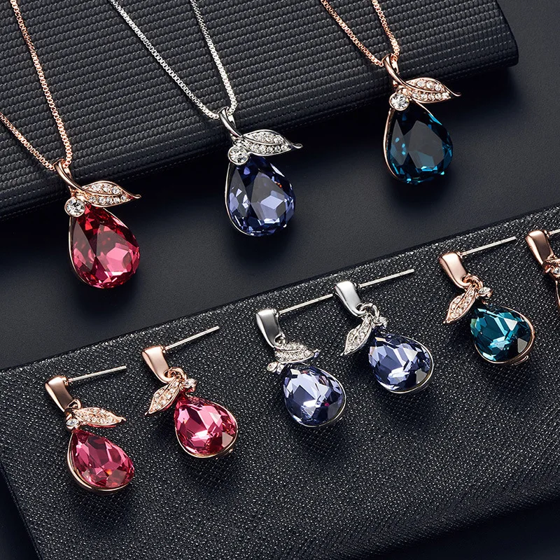 Fashion 925 Silver Womens Necklace Earrings Jewelry Set Ruby Sapphire Gemstone Zircon Oval Flower Pendants Jewelry For Gifts
Fashion 925 Silver Womens Necklace Earrings Jewelry Set Ruby Sapphire Gemstone Zircon Oval Flower Pendants Jewelry For Gifts