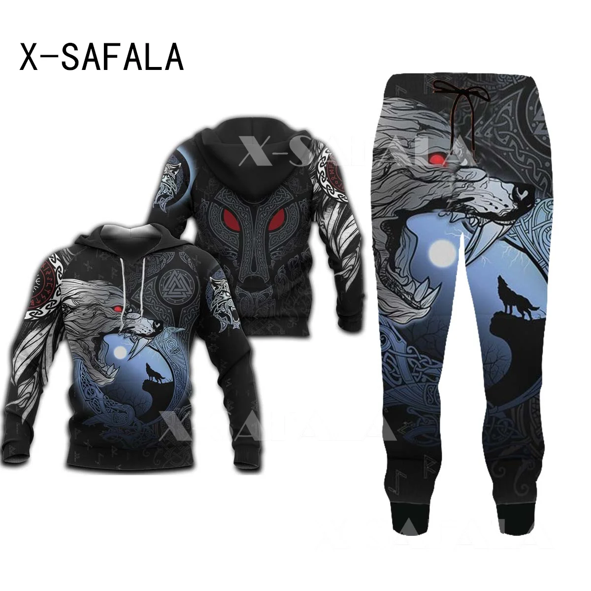 Viking Fenrir And Moon Autumn Winter 3D Print Men's Hooded PantsTrousers Sweater Sportswear Tracksuit Long Sleeve Clothings Suit
Viking Fenrir And Moon Autumn Winter 3D Print Men's Hooded PantsTrousers Sweater Sportswear Tracksuit Long Sleeve Clothings Suit