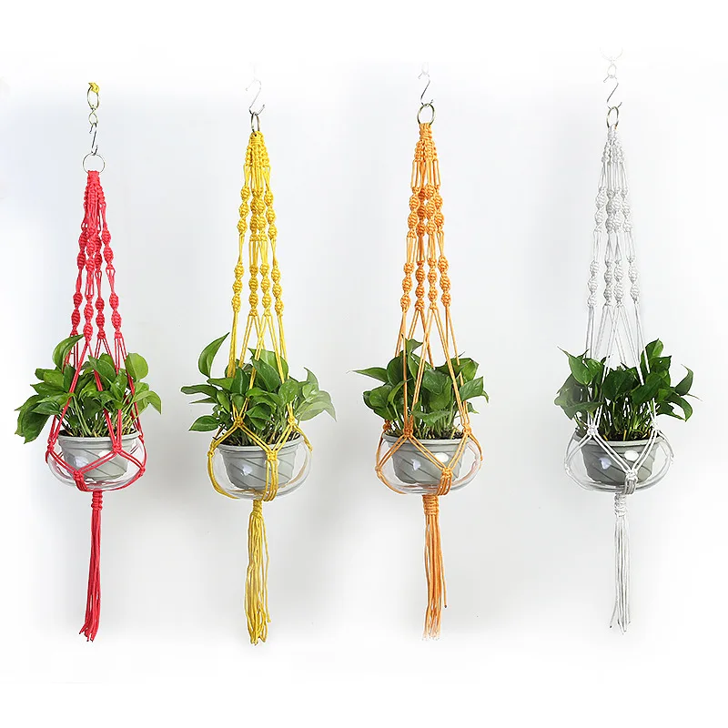 Handmade Hanging Baskets handmade macrame plant hanger flower /pot hanger for wall decoration garden Mesh Net Holder Basket
Handmade Hanging Baskets handmade macrame plant hanger flower /pot hanger for wall decoration garden Mesh Net Holder Basket