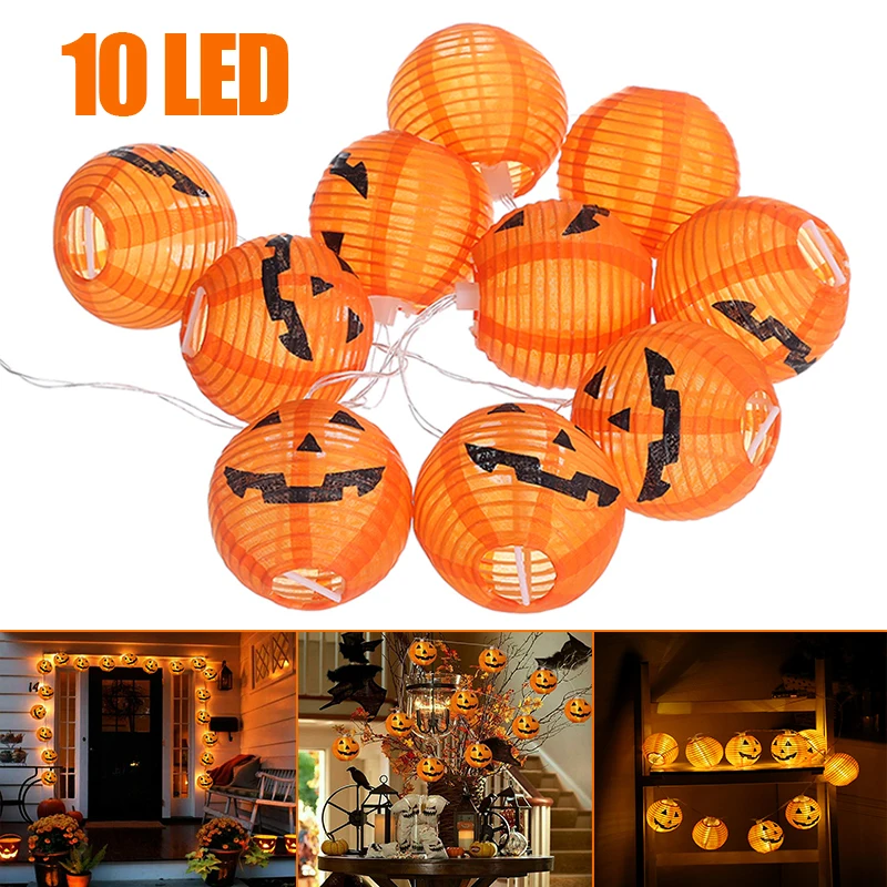 200cm 10 LED Orange Polyester Pumpkin String Fairy Lights Lantern Creat Horror Atmosphere Halloween Home Party Props Decoration
200cm 10 LED Orange Polyester Pumpkin String Fairy Lights Lantern Creat Horror Atmosphere Halloween Home Party Props Decoration