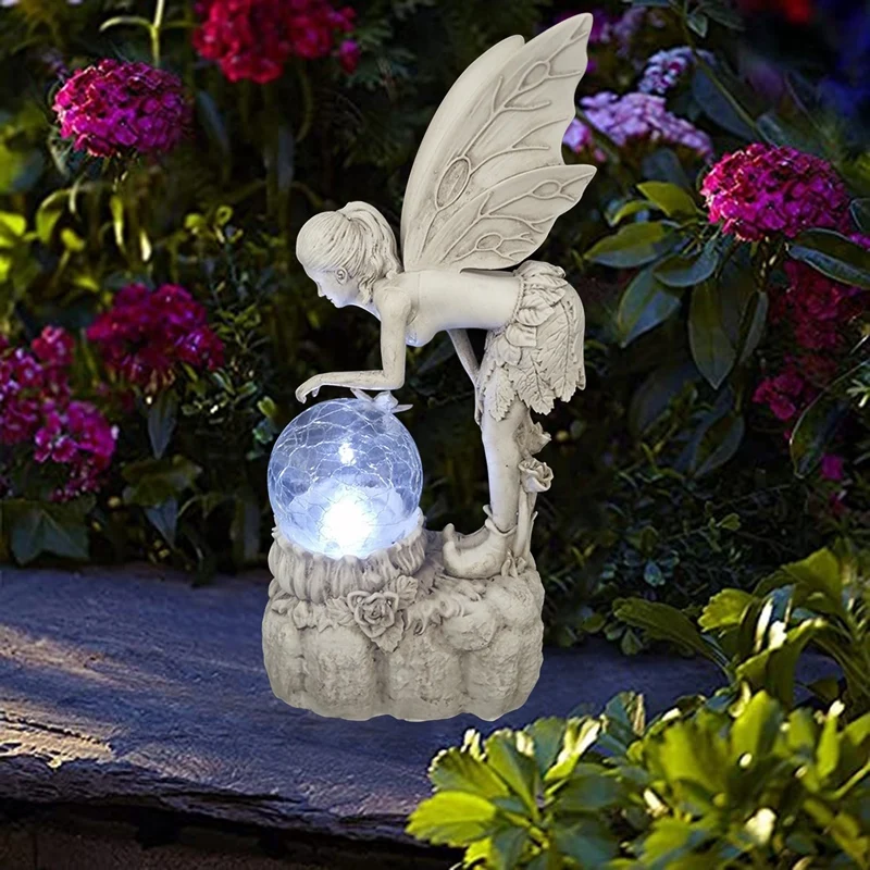 Garden Decoration Fairy Statue with Solar Led Light Yard Art Night Lamp Ornament Resin Craft Angel Sculpture Home Decor 
Garden Decoration Fairy Statue with Solar Led Light Yard Art Night Lamp Ornament Resin Craft Angel Sculpture Home Decor