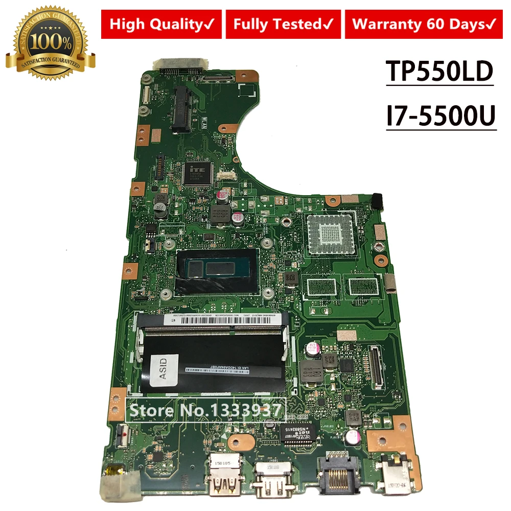 TP550LD материнская плата REV2.0 I7-5500CPU SR23W для ASUS TP550 TP550L LJ LN ноутбука тест проведен |