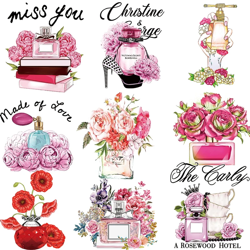 Iron On Patches for Clothing Fashion Girl Heat Thermal Sticker On Clothes DIY Washable Flowers Perfume Patches Clothes Applique
Iron On Patches for Clothing Fashion Girl Heat Thermal Sticker On Clothes DIY Washable Flowers Perfume Patches Clothes Applique