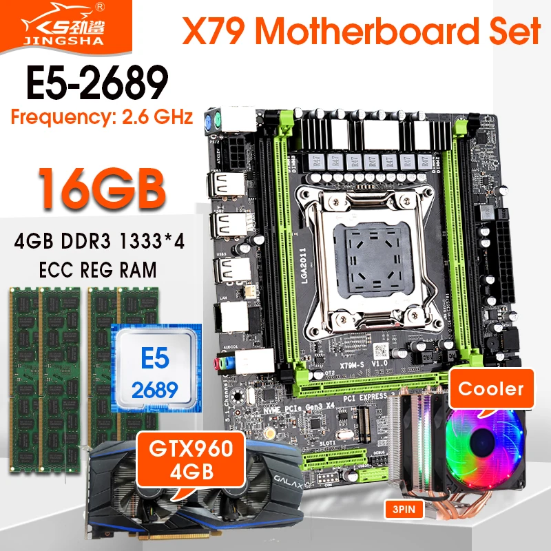 X79 Motherboard with Xeon E5 2689 Processor LGA2011 4*4GB = 16GB Memory DDR3 RAM ECC REG GTX 960 4GB Graphics Card CPU FAN
X79 Motherboard with Xeon E5 2689 Processor LGA2011 4*4GB = 16GB Memory DDR3 RAM ECC REG GTX 960 4GB Graphics Card CPU FAN