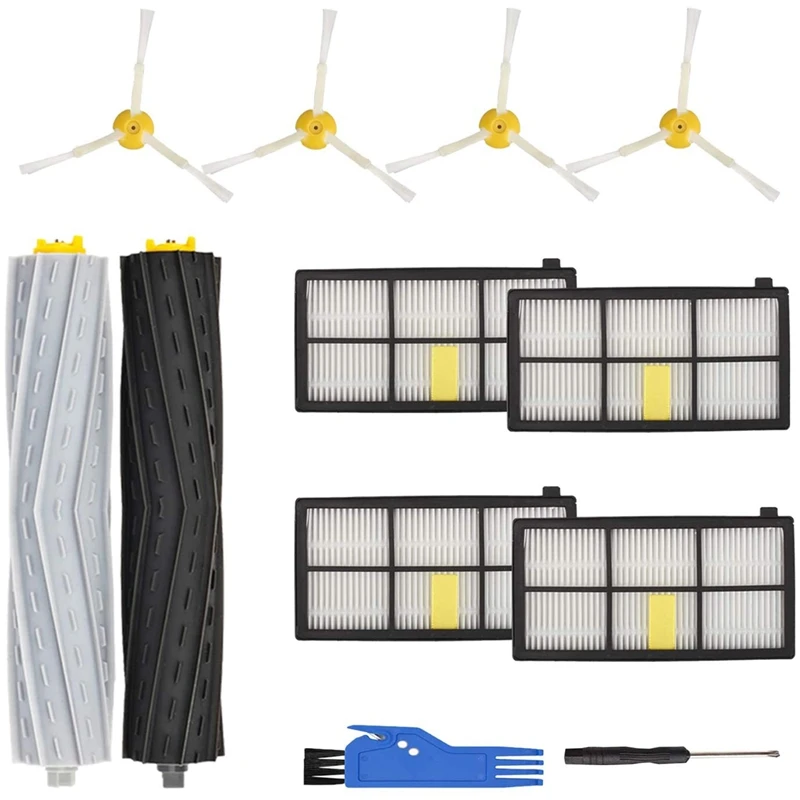 Replacement Parts Accessories Compatible for iRobot Roomba 800 900 Series 1 Set Roller Brushes 4 Side Brushes 4 Filters
Replacement Parts Accessories Compatible for iRobot Roomba 800 900 Series 1 Set Roller Brushes 4 Side Brushes 4 Filters
