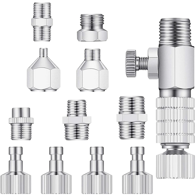13 Pieces Airbrush Adapter Set, Including Airbrush Adapter Kit Airbrush Quick Release Disconnect Fitting Connector Set
13 Pieces Airbrush Adapter Set, Including Airbrush Adapter Kit Airbrush Quick Release Disconnect Fitting Connector Set