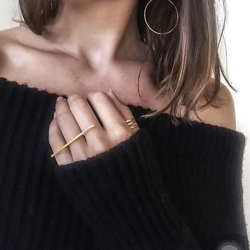 RscvonM Minimalist Midi Rings for Women Fashion Geometric Long Bar Knuckle Jewelry Vintage Gold Silver Color Boho Rings Gift
RscvonM Minimalist Midi Rings for Women Fashion Geometric Long Bar Knuckle Jewelry Vintage Gold Silver Color Boho Rings Gift