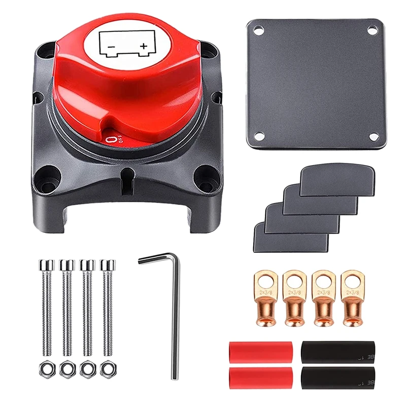 12V 24V 48V Battery Disconnect Switch, RV Master Isolator Cut Off Switch for Marine Boat Car Truck Camper RV Trailer
12V 24V 48V Battery Disconnect Switch, RV Master Isolator Cut Off Switch for Marine Boat Car Truck Camper RV Trailer