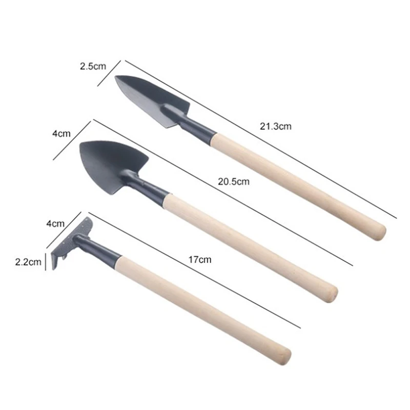 Mini 3PCS/Set Portable Garden Tools Metal Head Shovel Rake Spade Home Gardening Tool Set Balcony Home Wooden Handle Tool
Mini 3PCS/Set Portable Garden Tools Metal Head Shovel Rake Spade Home Gardening Tool Set Balcony Home Wooden Handle Tool