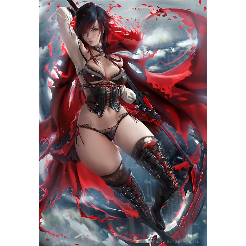Gothic Sexy Red Rose Girl Woman Warrior Canvas Posters and Prints Custom Anime Wall Art Pictures Decoration Painting for Bedroom
Gothic Sexy Red Rose Girl Woman Warrior Canvas Posters and Prints Custom Anime Wall Art Pictures Decoration Painting for Bedroom