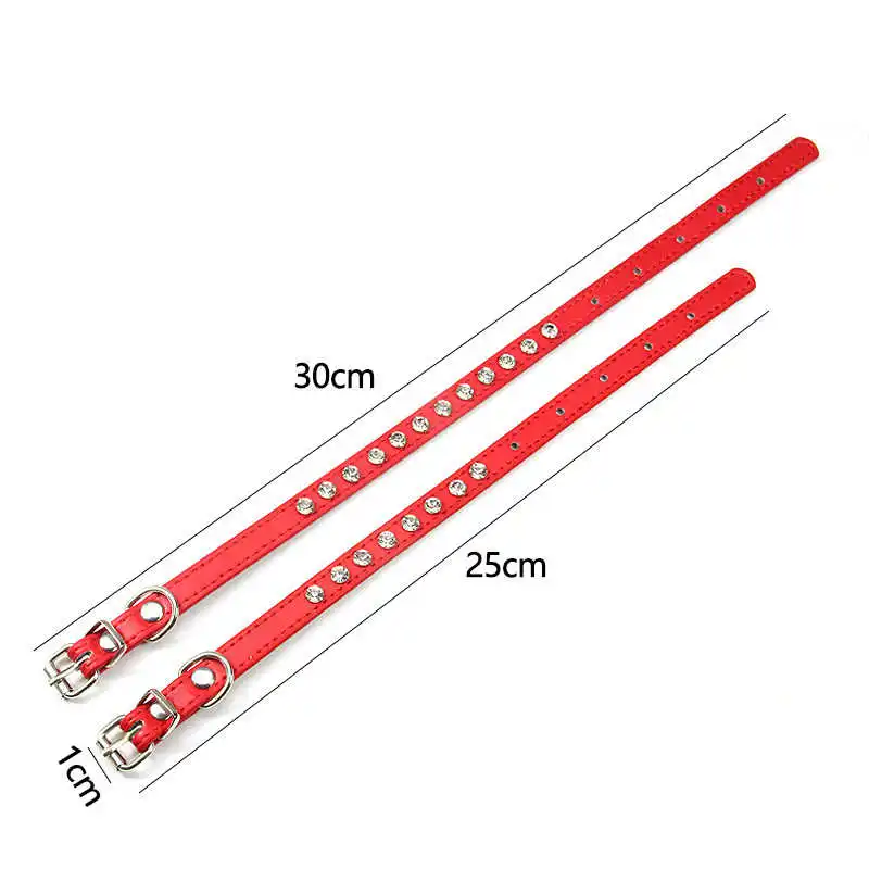 12 Colors Bling Rhinestone PU Leather Collar For Dog Cat Pet Accessories Crystal Diamond Dog Collar Strap for Small Dogs Cat 
12 Colors Bling Rhinestone PU Leather Collar For Dog Cat Pet Accessories Crystal Diamond Dog Collar Strap for Small Dogs Cat