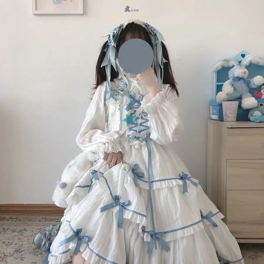 Lolita Dress Victorian Vintage Ribbon Bowknot Retro Cake Sweet Cotton Princess Tea Party Sweet Lolita Dress Jsk Loli Cos
Lolita Dress Victorian Vintage Ribbon Bowknot Retro Cake Sweet Cotton Princess Tea Party Sweet Lolita Dress Jsk Loli Cos
