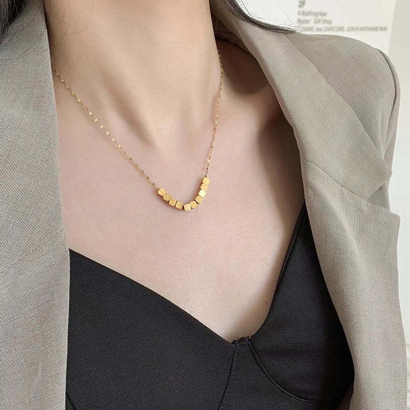 Новое Женское Ожерелье из бусин на удачу ювелирные изделия нержавеющей стали 2022