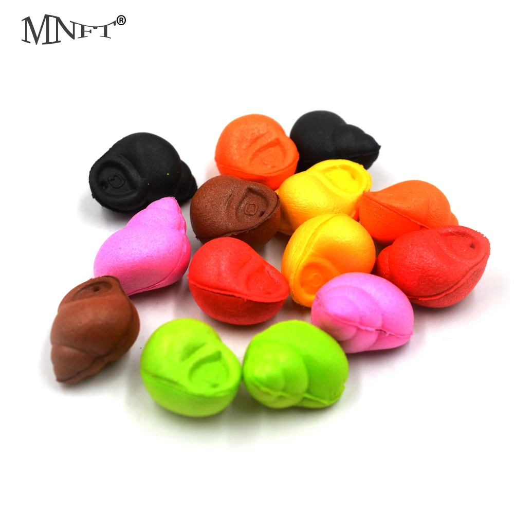 

MNFT 12Pcs Realistic Snail-shaped Boilies Floating Bait Fake Artificial River Snails for Carp Hair Zig Rig Method Feeder Fishing